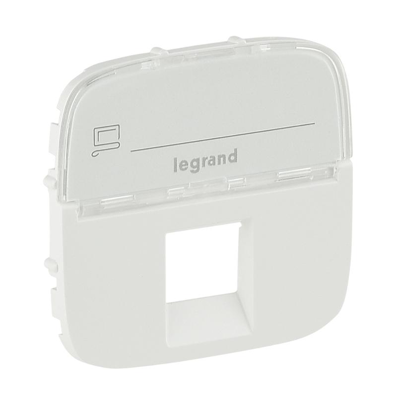 Valena ALLURE Белый Накладка розетки ТЛФ/комп 1-ой с полем для надписи | 755475 | Legrand — Legrand