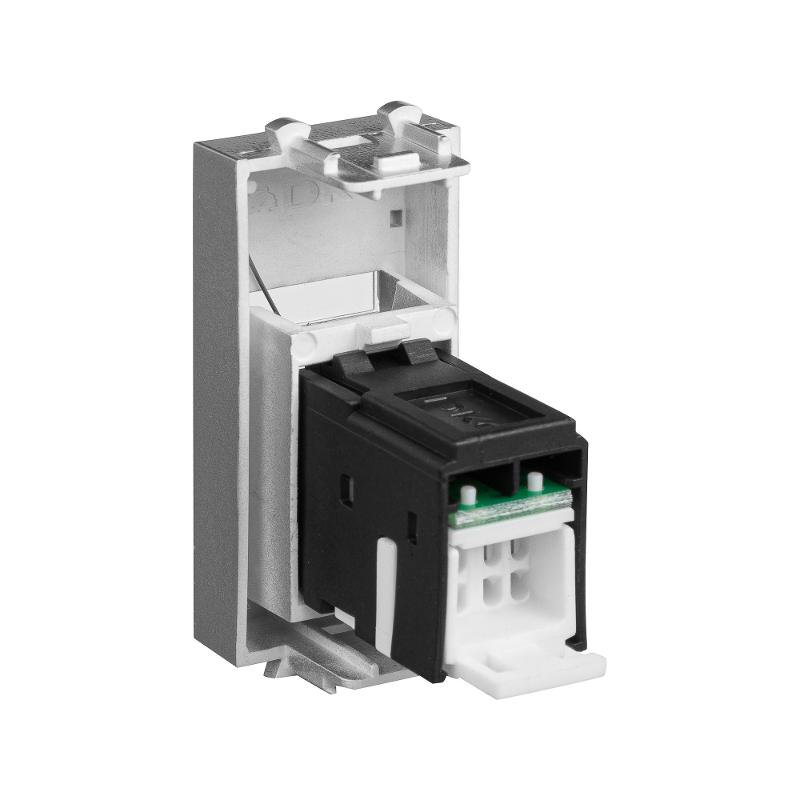 Компьютерная розетка RJ-45 модульная, кат.6, "Avanti", "Закаленнаясталь", 1 модуль | 4404291 | DKC — миниатюра 7