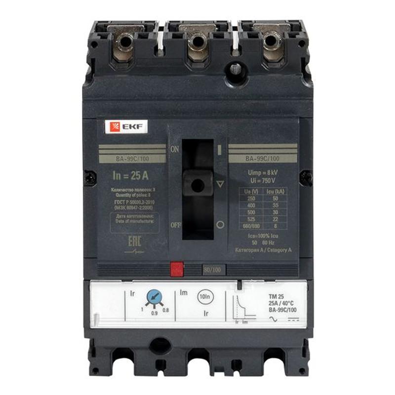 Выключатель автоматический ВА-99C (Compact NS) 100/25А 3P 36кА EKF PROxima | mccb99C-100-25 | EKF — миниатюра 11