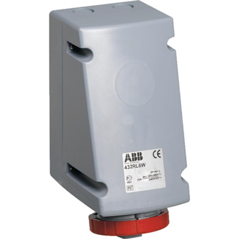 Розетка для монтажа на поверхность с подключением шлейфа 316RL2W, 16A, 3P+E, IP67, 2ч | 2CMA168462R1000 | ABB — ABB