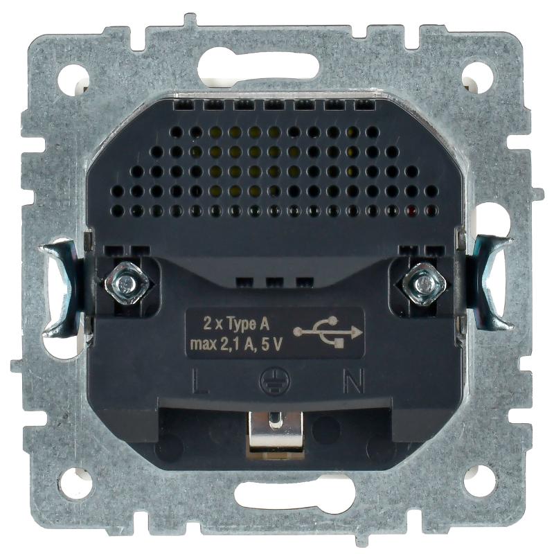 BRITE Розетка с заземлением со шторками 16А с USB A+A 2,1А РЮш10-1-БрБ белый | BR-R14-16-U21-D21-K01 | IEK — миниатюра 4