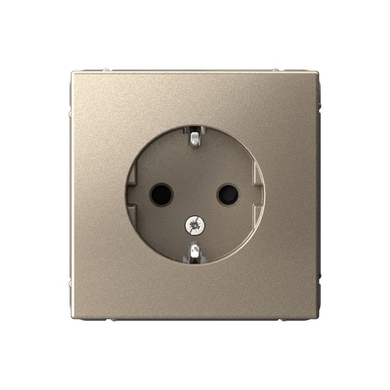 ArtGallery Шампань Розетка с заземлением, со шторками, 16А, механизм | GAL000545 | SE — Systeme Electric