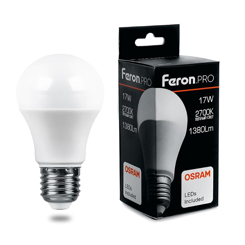 Лампа светодиодная .PRO LB-1017 Шар E27 17W 2700K OSRAM LED | 38038 | Feron — Feron