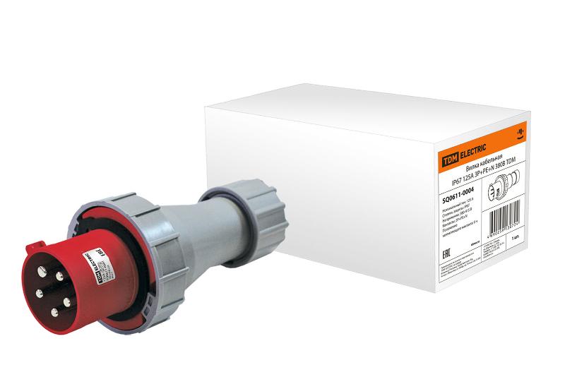 Вилка кабельная IP67 125А 3Р+РЕ+N 380В  | SQ0611-0004 | TDM — TDM ELECTRIC