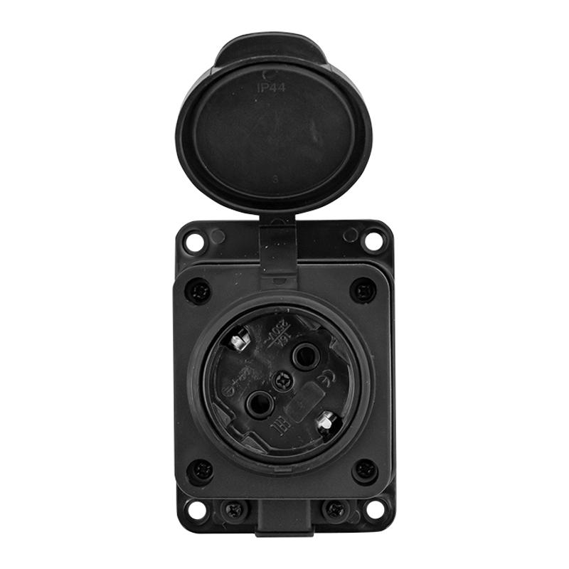 Розетка настенная с защитной крышкой каучуковая 230В 2P+PE 16A IP44 EKF PROxima | RPS-014-16-230-44 | EKF — миниатюра 7