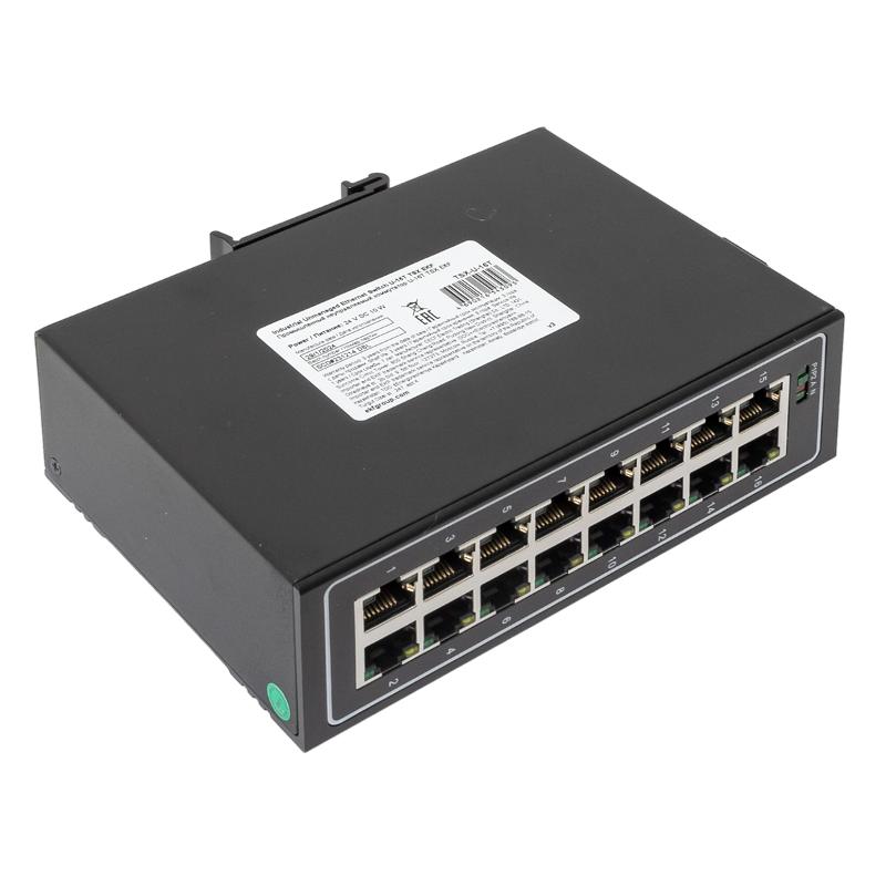 Промышленный неуправляемый коммутатор U-16T, 16 портов 10/100Base-T(X) RJ45, монтаж на динрейку TSX |TSX-U-16T|EKF — миниатюра 8