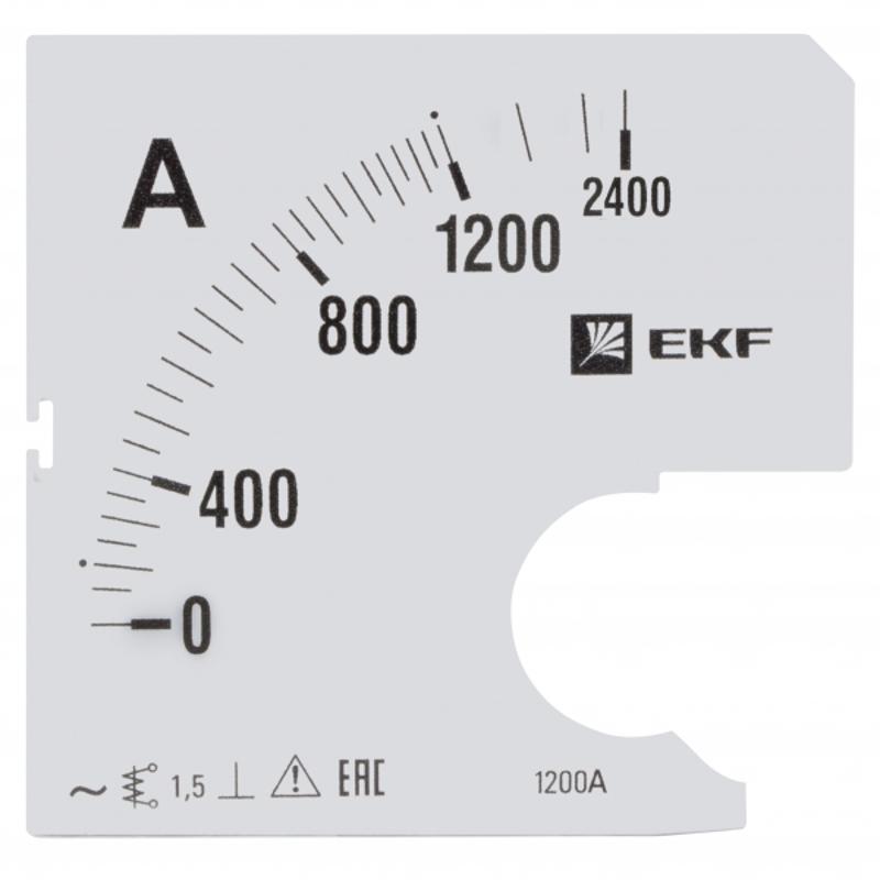 Шкала сменная для A721 1200/5А-1,5 PROxima | s-a721-1200 | EKF — EKF