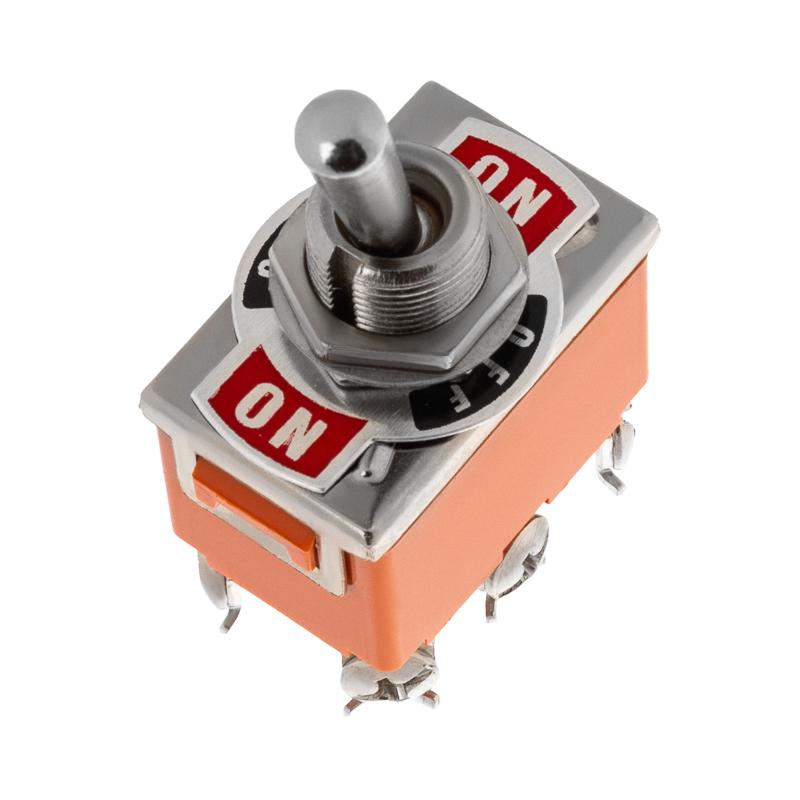Тумблер 250V 15А (6c) ON-OFF-ON двухполюсный (KN-203) (в упак. 1шт.) | 06-0328-B | REXANT — фото 1 | Sento