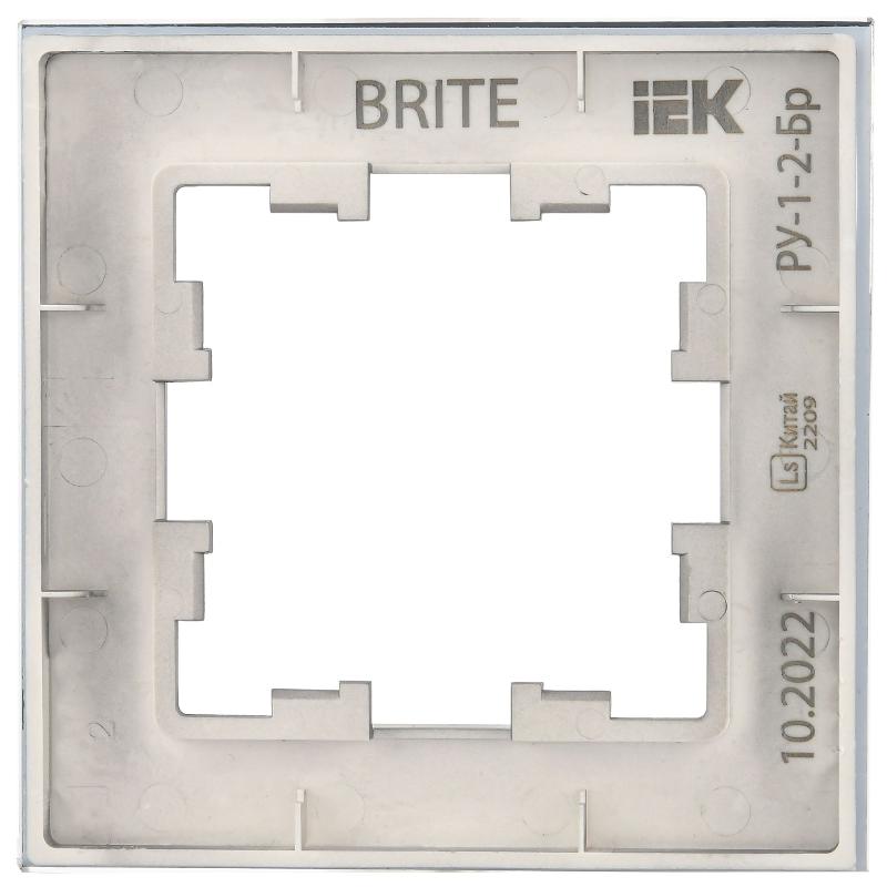 BRITE Рамка 1-ая РУ-1-2-Бр стекло маренго матовый | BR-M12-G-31-K35 | IEK — миниатюра 5