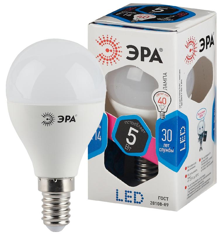 Лампа светодиодная LED P45-5W-840-E14 | Б0028487 | ЭРА — миниатюра 1