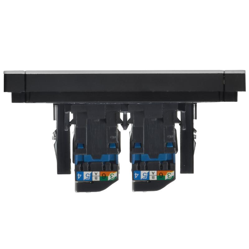 FORTE&PIANO Розетка комп. 2-ая RJ45 кат.6 FP734M металл никель  | FP-K20-2-M-K50 | IEK — миниатюра 5