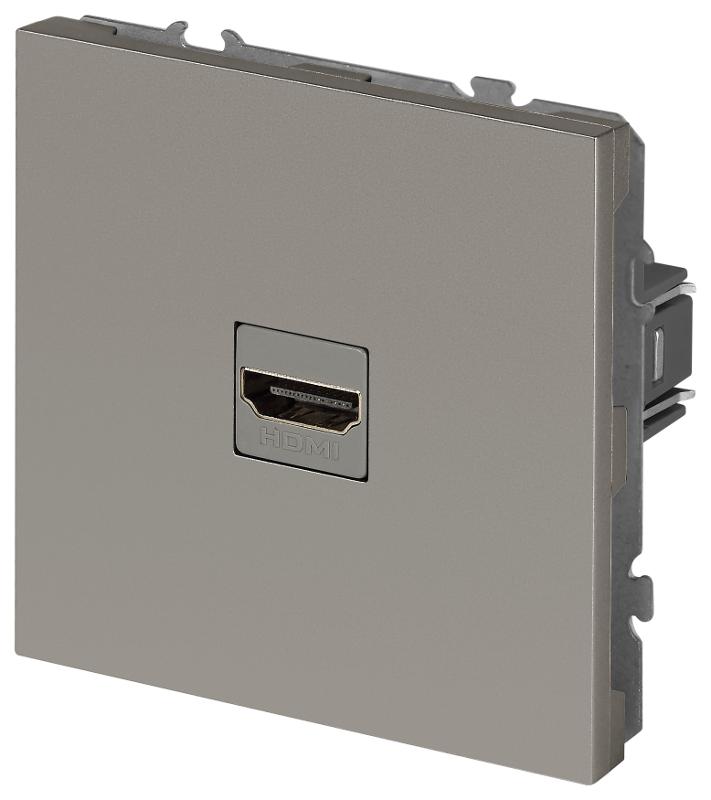 Розетка Galaxy 15-3114-07 HDMI IP20 титан | Б0070800 | ЭРА — миниатюра 2