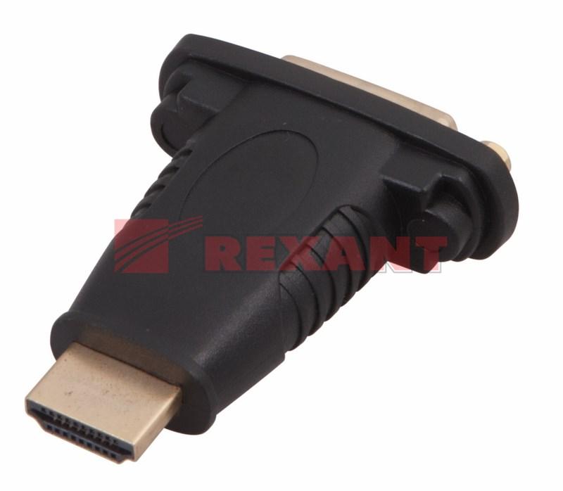 Переходник штекер HDMI - гнездо DVI-I | 17-6807 | REXANT — миниатюра 2