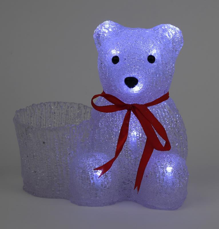 Фигура светодиодная  Медвежонок с корзинкой, 3АА  ENIOF - 12   (12/48) | Б0047974 | ЭРА — миниатюра 3