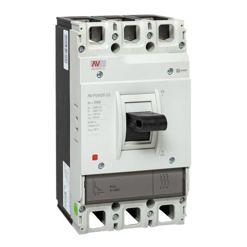 Выключатель автоматический AV POWER-3/3 250А 100kA TR AVERES | mccb-33-250H-TR-av | EKF — миниатюра 1