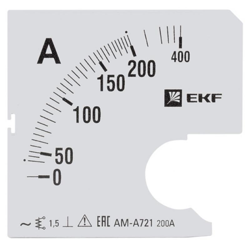 Шкала сменная для A721 200/5А-1,5 EKF PROxima | s-a721-200 | EKF — EKF