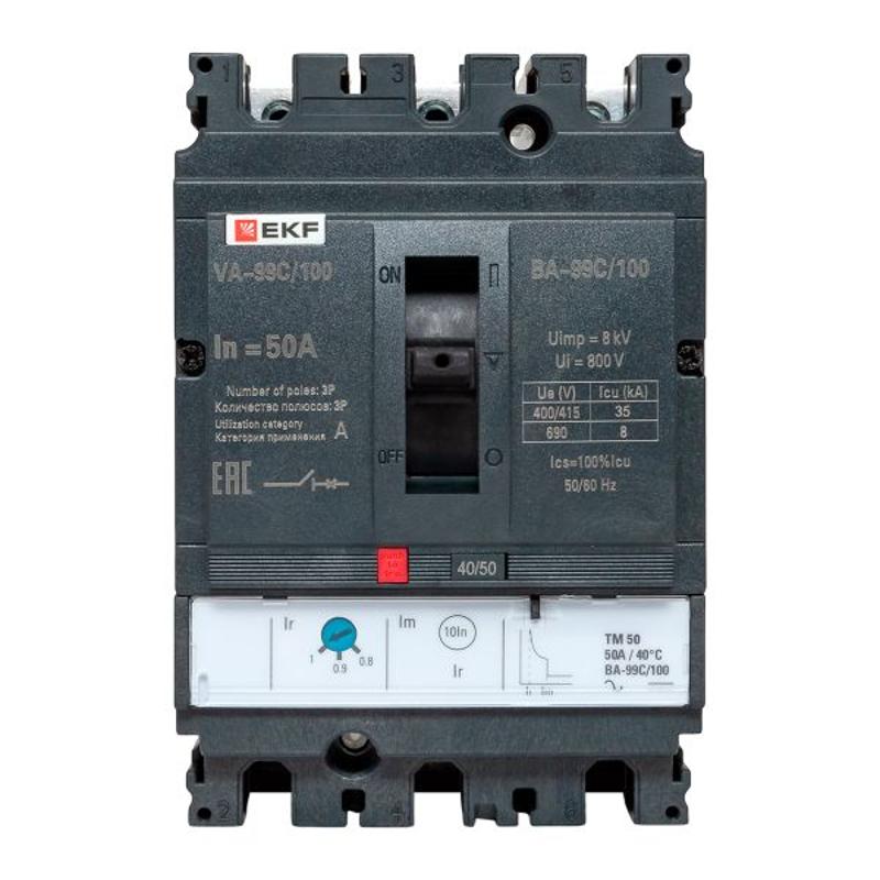 Выключатель автоматический ВА-99C (Compact NS) 100/50А 3P 36кА EKF PROxima | mccb99C-100-50 | EKF — миниатюра 17