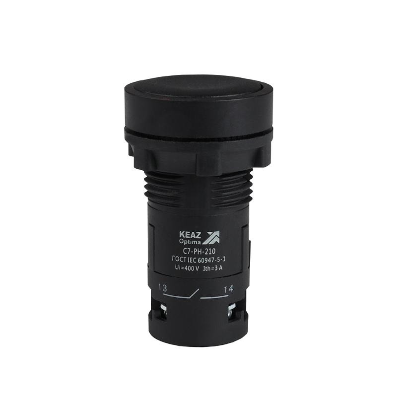 Кнопка с фиксацией OptiSignal Compact D22 C7-PH-210 черная 1НО XB7NH21 | 362061 | КЭАЗ — КЭАЗ (Курский электроаппаратный завод)