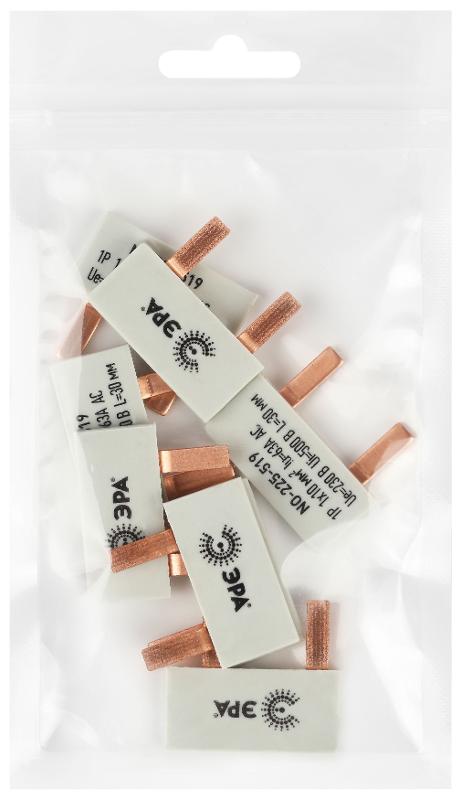 Шина соединительная ЭРА NO-225-519 компактная L фазная PIN штырь 1Р 63А 2 модуля упаковка 8 штук | Б0071208 | ЭРА — миниатюра 3