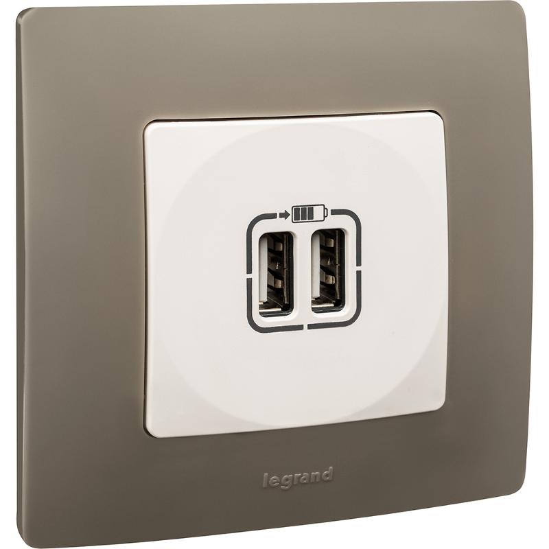 Etika Белый Розетка USB 2-ая 240В/5В 2400мА — миниатюра 5