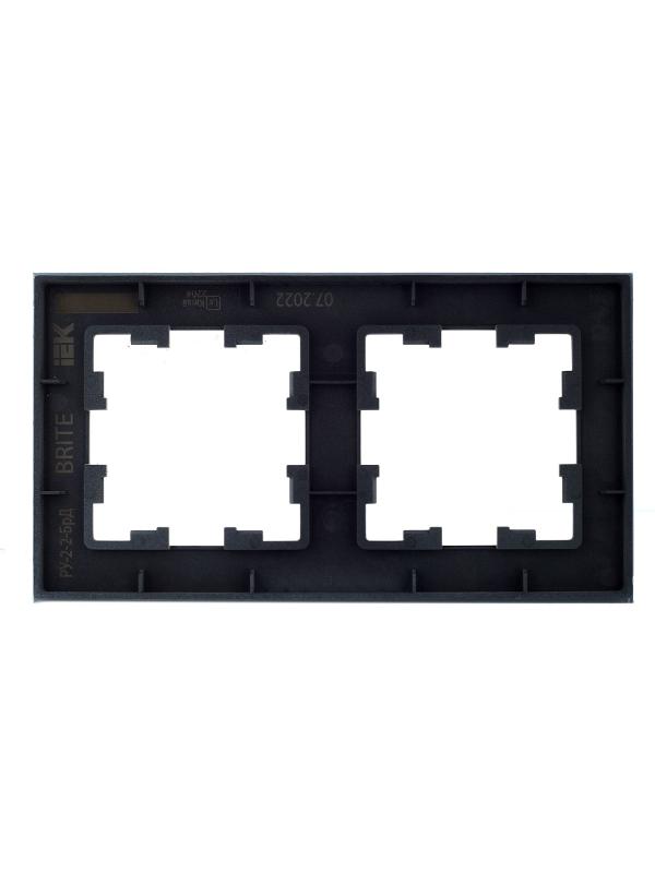 BRITE Рамка 2-ая РУ-2-2-БрД стекло дымчатый | BR-M22-G-K30 | IEK — миниатюра 4