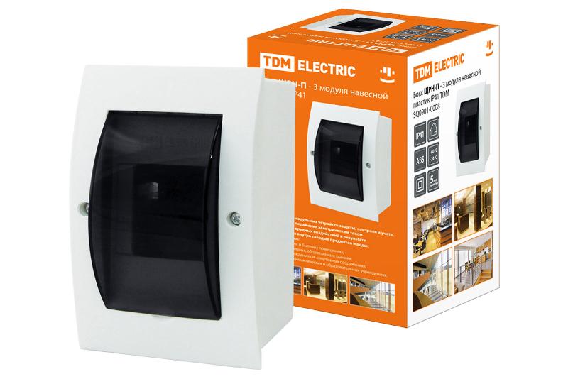 Бокс пластиковый навесной ЩРН-П-3 модуля  IP41  | SQ0901-0008 | TDM — TDM ELECTRIC