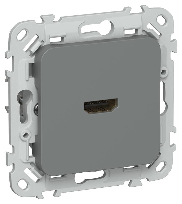 FLITE Розетка HDMI РШДМА-ФлМА мокрый асфальт | FI-H10-K80 | IEK — фото 1 | Sento