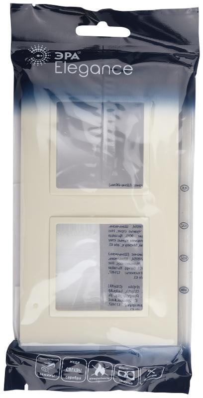 Рамка для розеток и выключателей Elegance 14-5012-02 Classic, на 2 поста, слоновая кость | Б0060577 | ЭРА — миниатюра 2