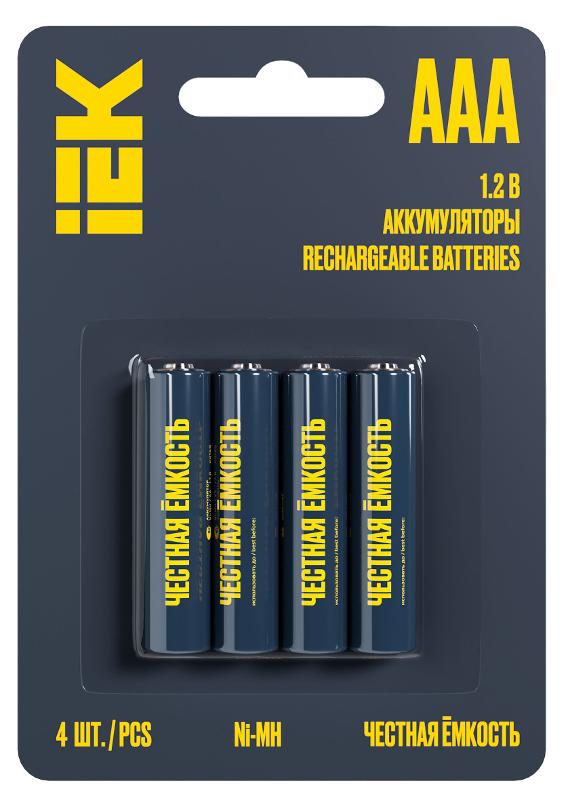 Аккумулятор GREEN Ni-MH AAA 1100мАч (4шт/блистер) | AAK-NIMH-03-1100-L04 | IEK — IEK (ИЭК)