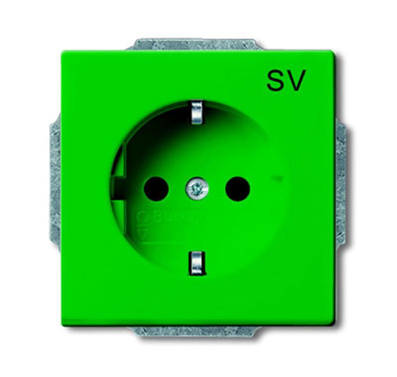 Розетка SCHUKO 16А 250В, серия solo/future, зеленая | 2011-0-3722  | 2CKA002011A3722 | ABB — ABB