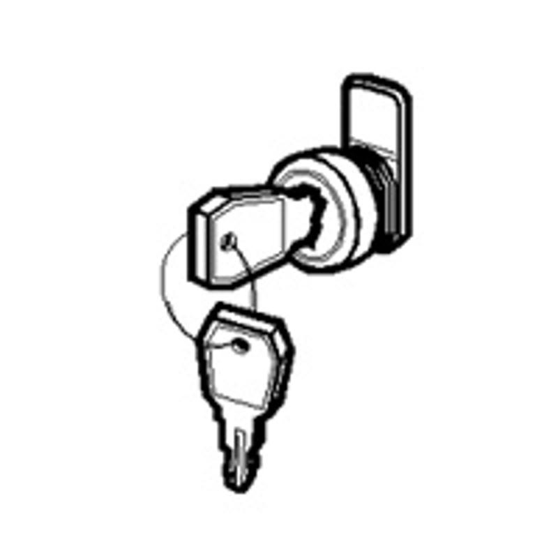 Замок и ключ № 850 - для встраиваемых и распределительных щитков — миниатюра 2