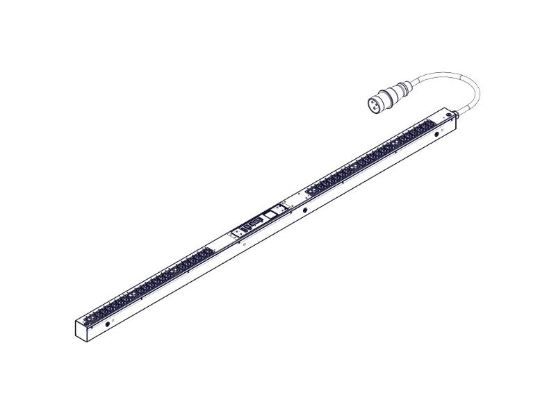 БРП Uniprom, управляемый, 0U, 240В, 1Ф, 16A, 36xC13 6xC19, 3м кабель, IEC309 — миниатюра 10