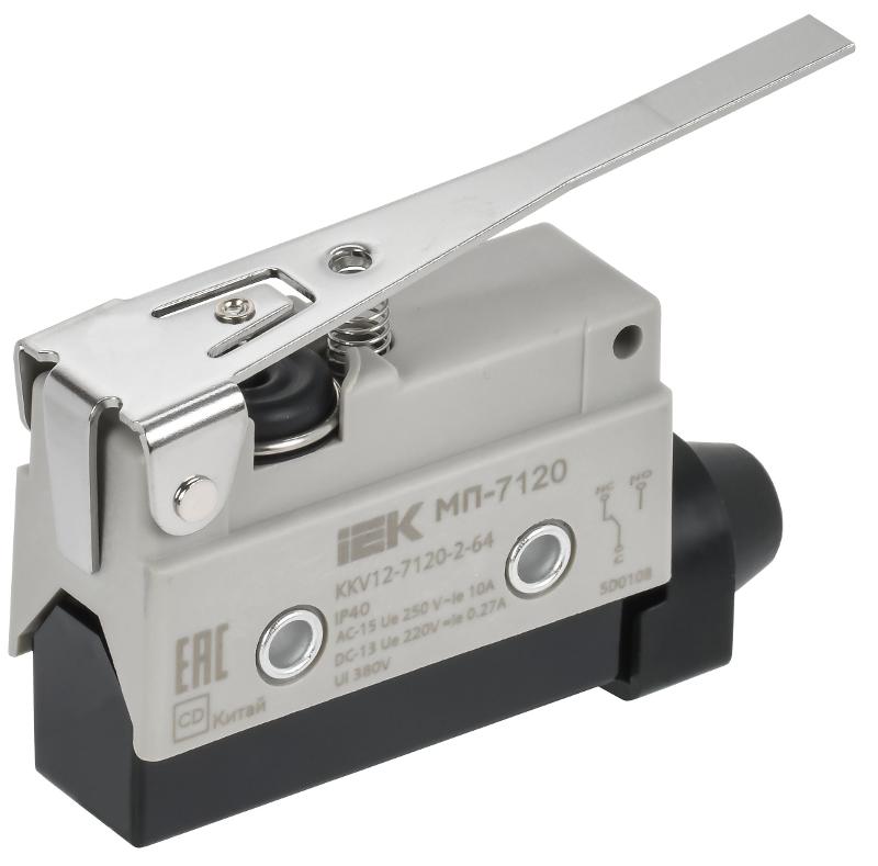 Микровыключатель концевой МП-7120 рычаг IP40 | KKV12-7120-2-64 | IEK — IEK (ИЭК)