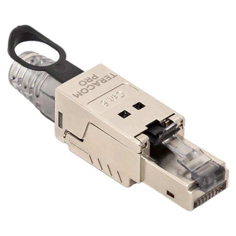 Коннектор TERACOM PRO полевой заделки RJ-45 (8P8C) экранированный STP для кабеля Cat.6 | TRP-PLUG-6STP-FST | EKF — EKF