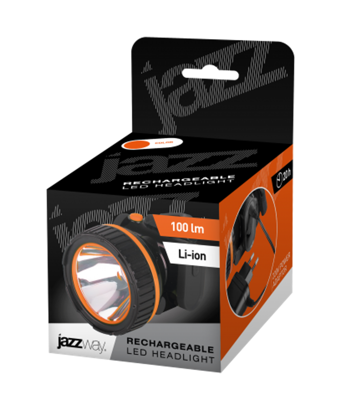 Фонарь прожекторный  AccuH7-L1W-og, Li-ion, ПРОМО | 5008984 | JAZZway — миниатюра 2