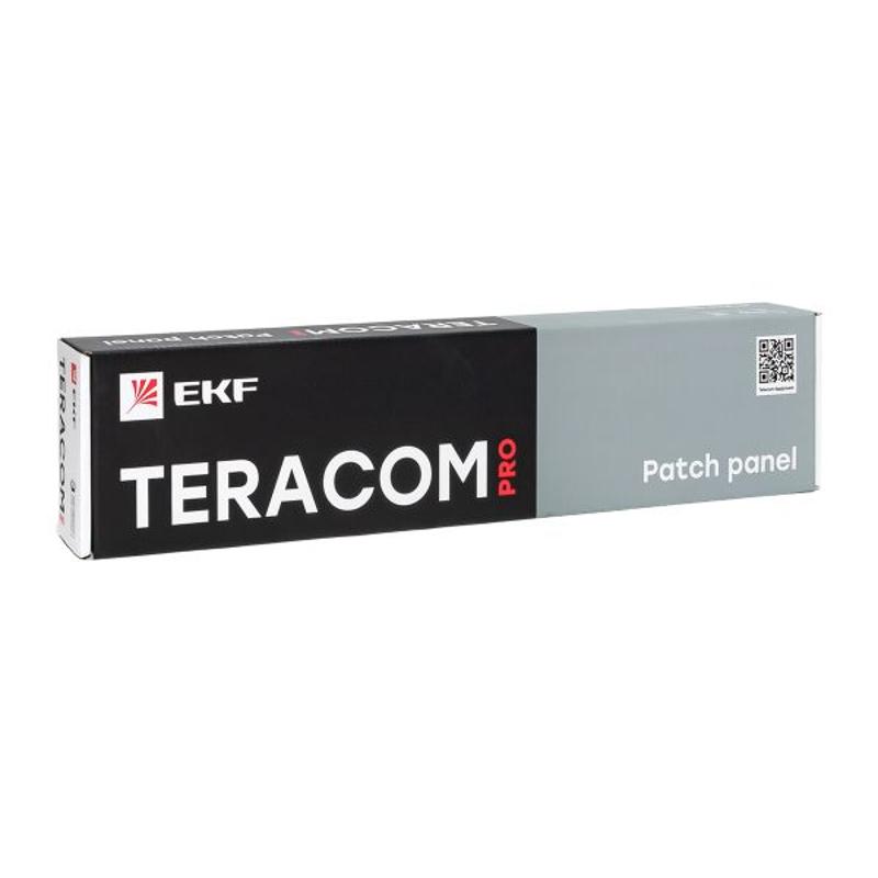 Патч-панель высокой плотности TERACOM PRO 19'' Cat.5E 1U неэкранированная UTP 48 портов RJ-45 Dual IDC с органайзером | TRP-PPNL-5EUTP-C1U48 | EKF — миниатюра 12