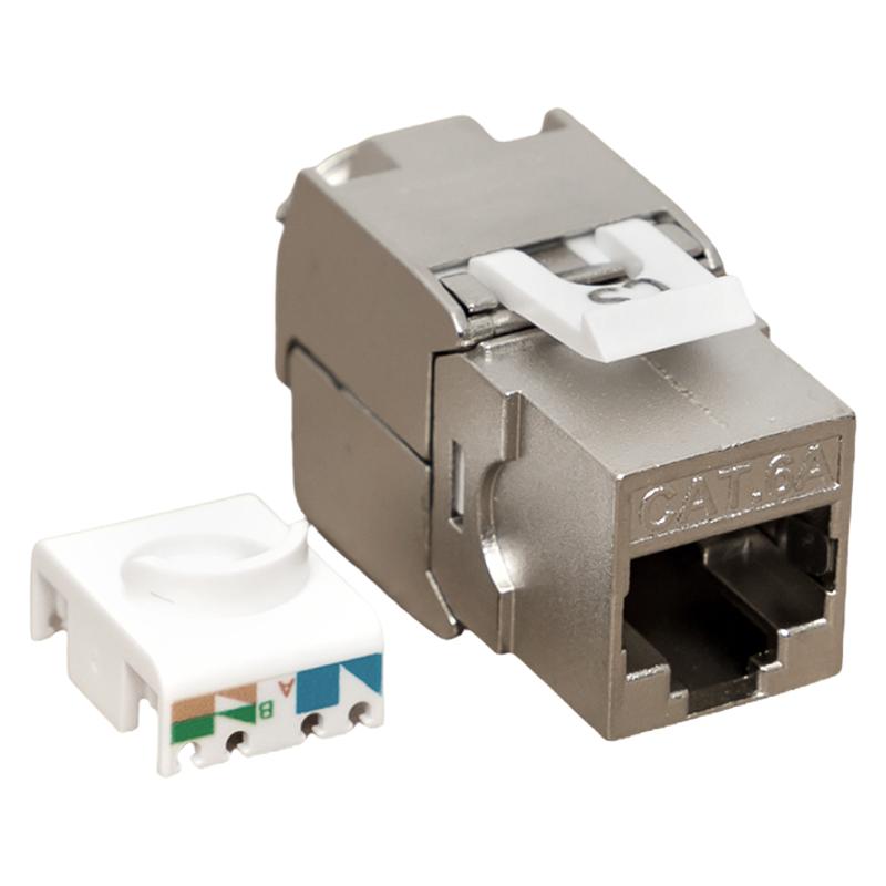 Модуль Keystone TERACOM CS Cat.6A экранированный STP 110 IDC 180 градусов самозажимной (Toolless)|TRCS-KSTN-T180D-6ASTP| EKF — миниатюра 4