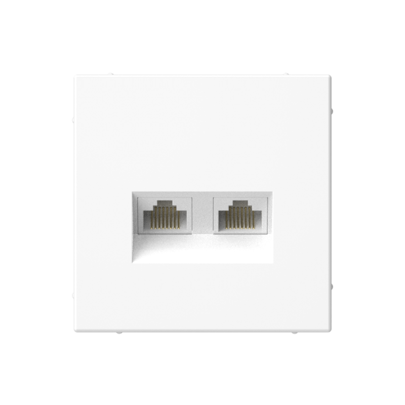 ArtGallery Белый Розетка двойная компьютерная RJ45+RJ45, кат. 5е, механизм | GAL000185 | SE — Systeme Electric