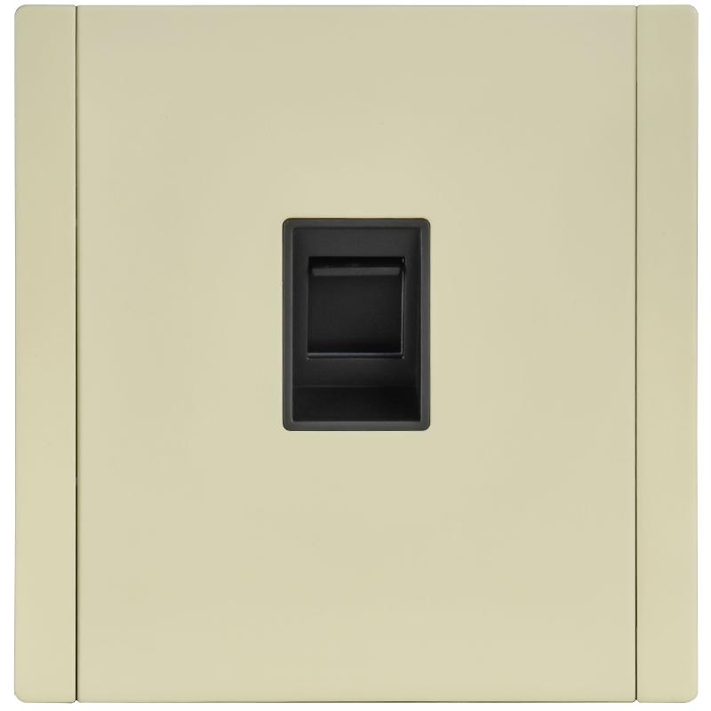 FORTE&PIANO Розетка комп. RJ45 кат.6 FP831M металл серый сланец  | FP-K10-2-M-K41 | IEK — миниатюра 2