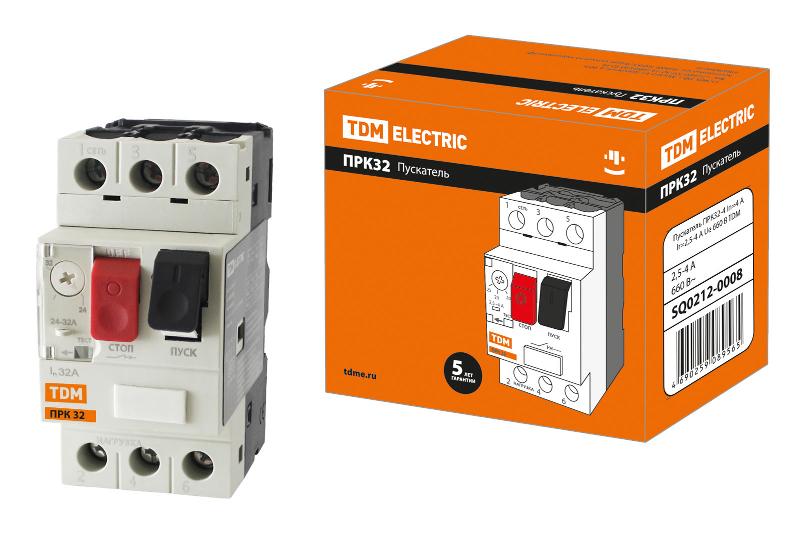 Пускатель ручной кнопочный ПРК32-4 In=4A Ir=2,5-4A Ue 660В | SQ0212-0008 | TDM — TDM ELECTRIC