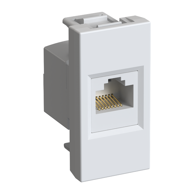 Altira Белый Розетка W45 1XRJ45 Cat.5E формата 45Х22,5 RAL 9003 | RIN-145K5E-B | SE — миниатюра 2
