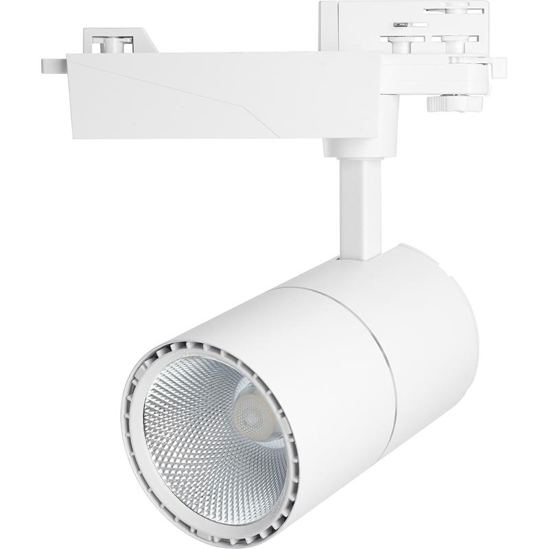 Светильник трековый светодиодный на шинопровод 30W, 2700 Lm, 4000К, 35 градусов, белый, 3х фазный, AL103 со встроенным драйвером | 41601 | FERON — Feron