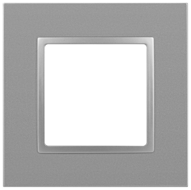 Рамка для розеток и выключателей Elegance 14-5011-03 Classic, на 1 пост, алюминий | Б0060573 | ЭРА — миниатюра 1