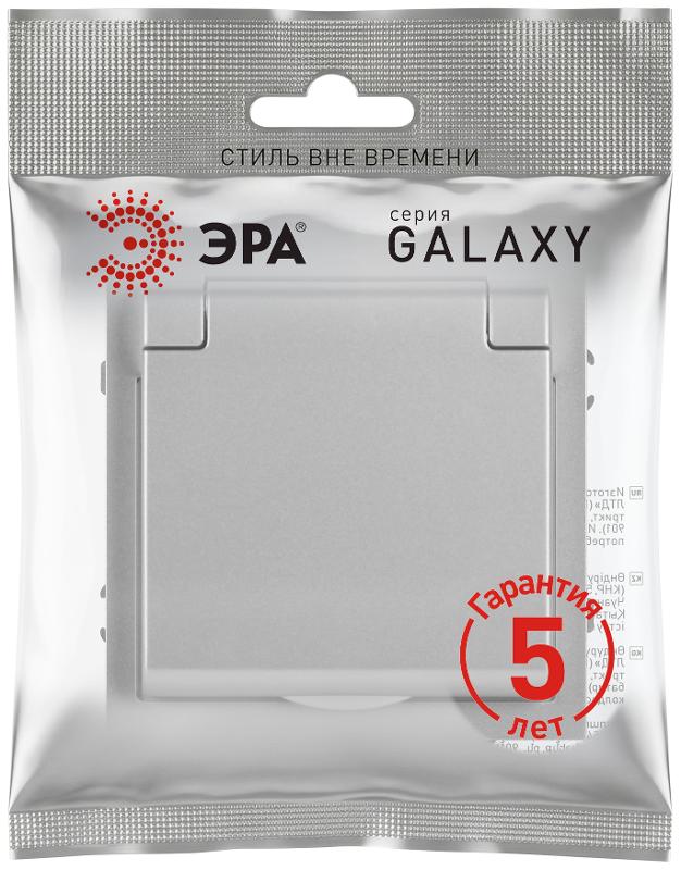 Розетка Galaxy 15-2103-03 c заземлением 2P+E Schuko со шторками с крышкой 16А-250В IP20 алюминий | Б0070662 | ЭРА — миниатюра 3