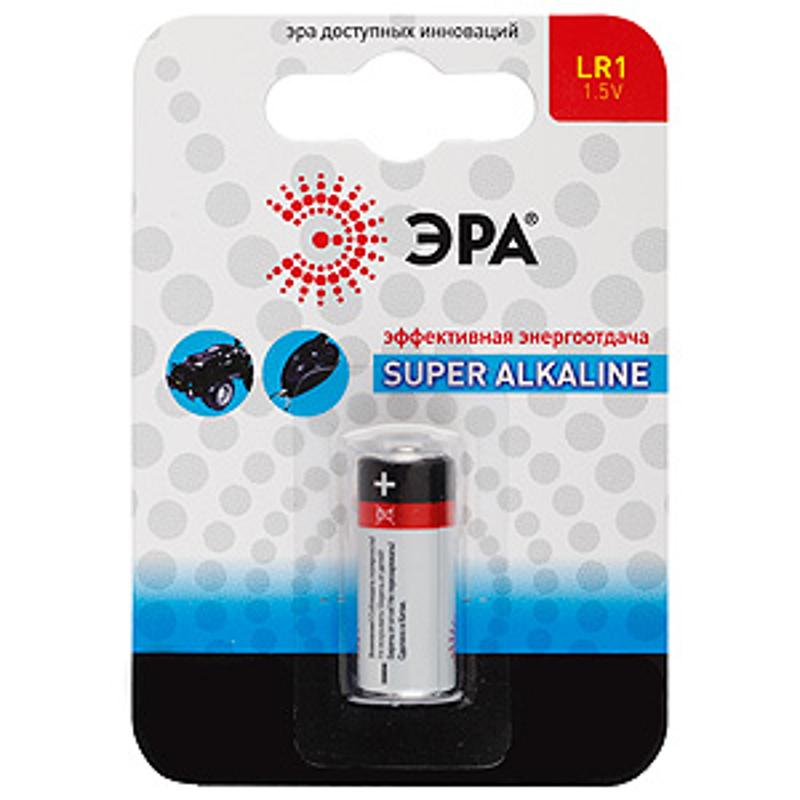 Батарейка щелочная (алкалиновая)  LR1-1BL (12/144/10800) (LR1)  | C0045625 | ЭРА — ЭРА (Энергия света)