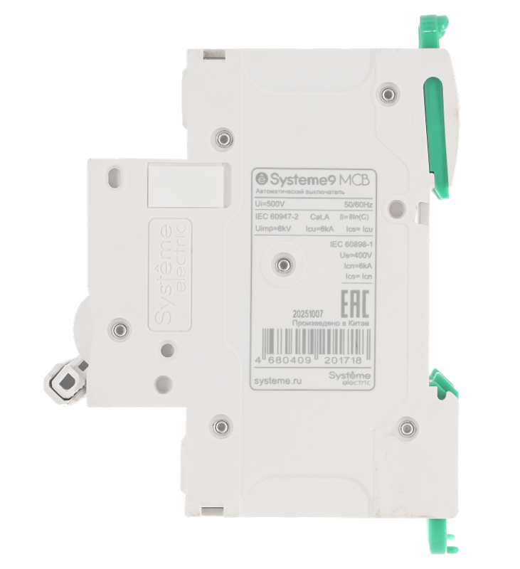 Systeme9 Автоматический выключатель (АВ) C 25A 4P 6kA 400В | S9F22425 | SE — миниатюра 5