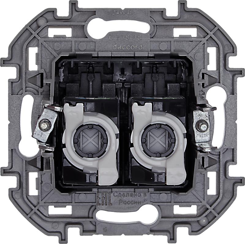 Inspiria Антрацит Розетка 2-ая компьютерная RJ45 С/У категория 5e UTP — миниатюра 5