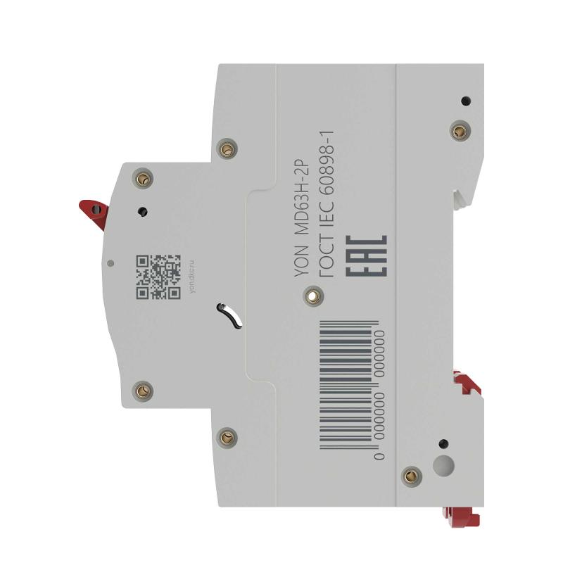 Выключатель автоматический двухполюсный YON max MD63H 10кА 2п C 16А | MD63H-2PC16 | DKC — миниатюра 3