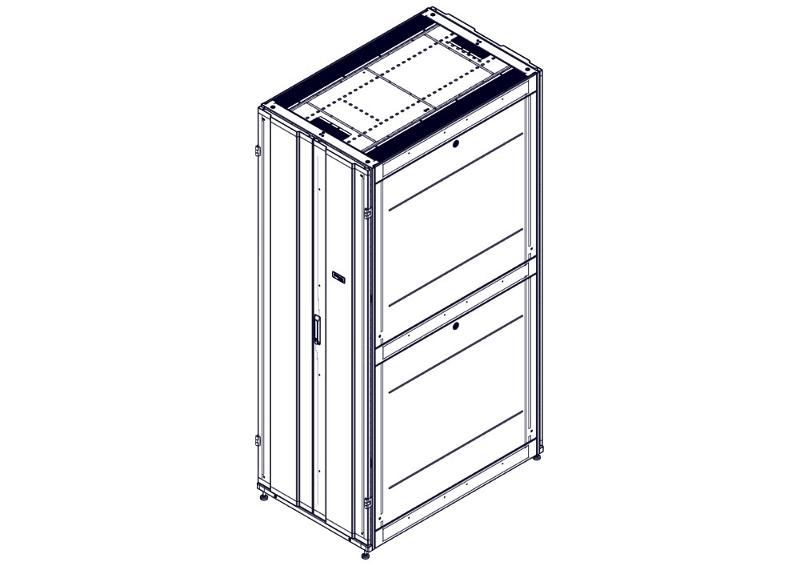 Шкаф Systeme Electric, серия Uniprom, 48U-750/1200, боковые панели 4шт, черный | UR3357 | SE — миниатюра 4