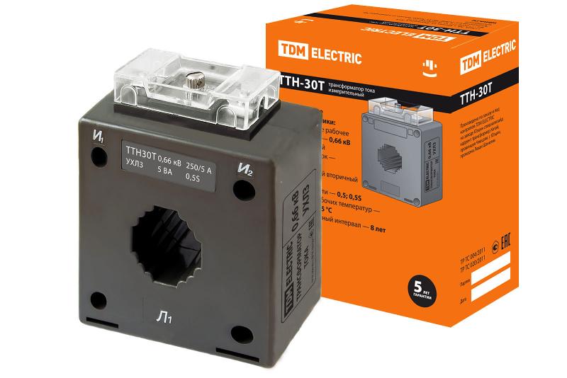 Трансформатор тока ТТН 30T/250/5- 5VA/0,5S-Р | SQ1101-1074 | TDM — TDM ELECTRIC